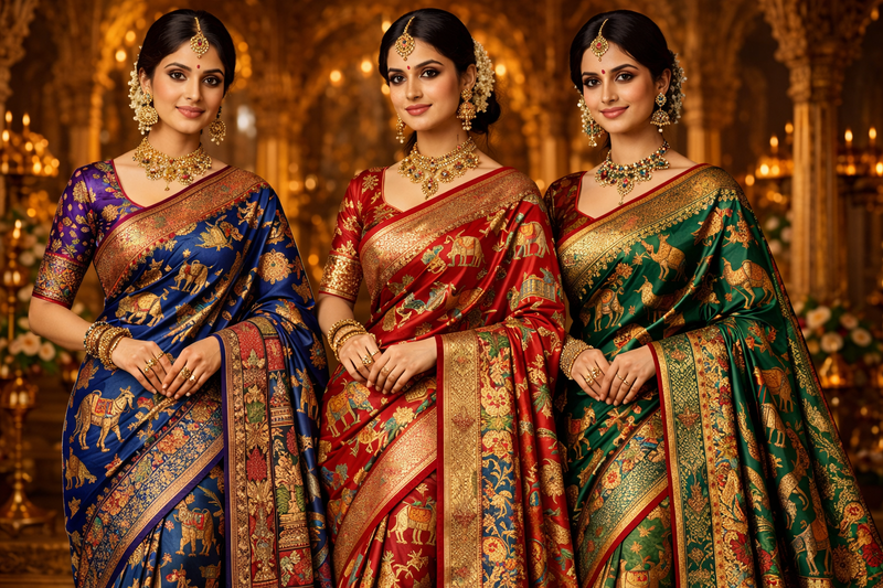 Pure Rajwada silk sarees