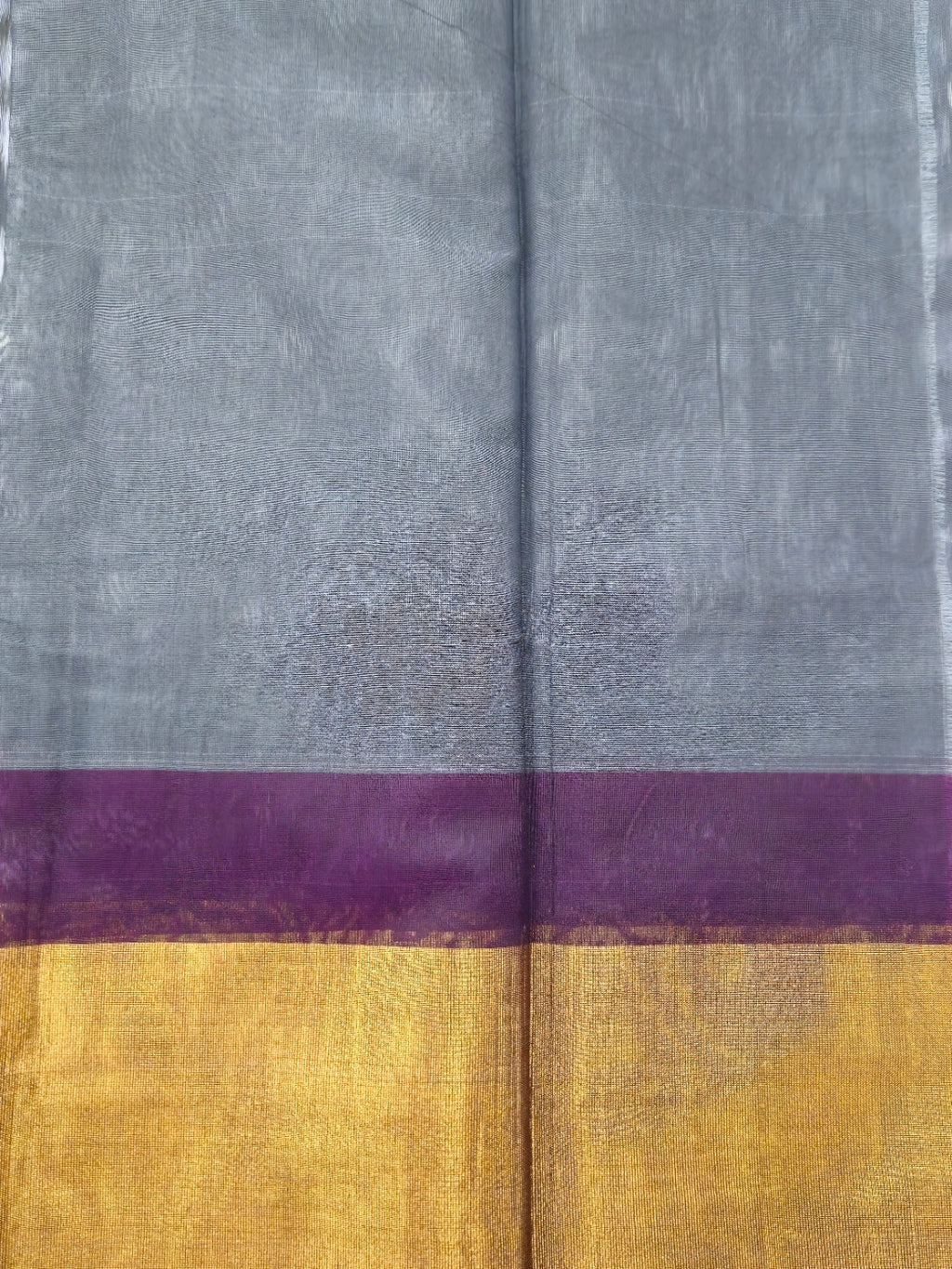 Pochampally Hyderabadi Sico silk saree in grey color with blouse