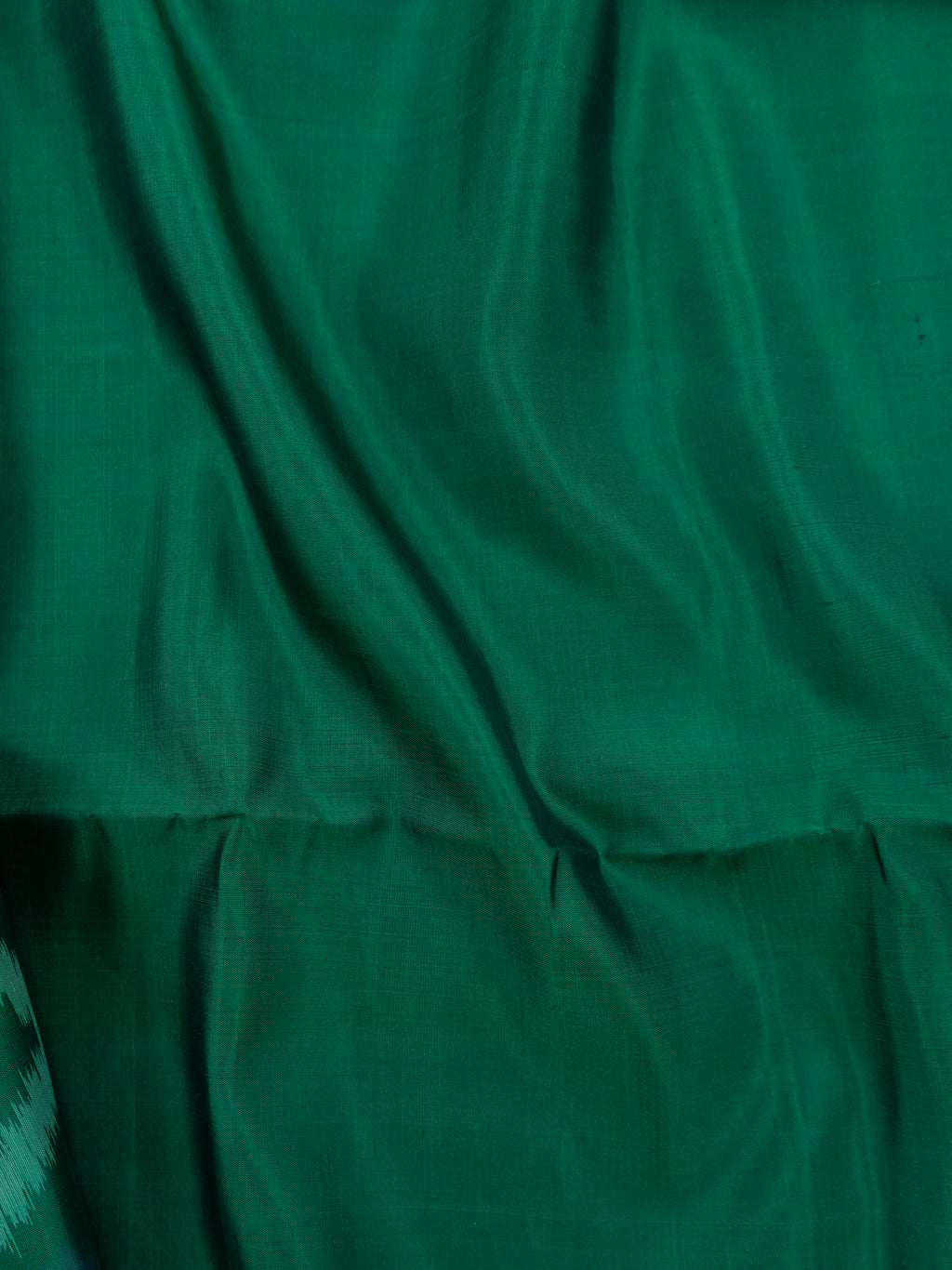 Pure Pochampally Silk Saree in Orange with Green Ikat Pallu & Multicolor Weaving