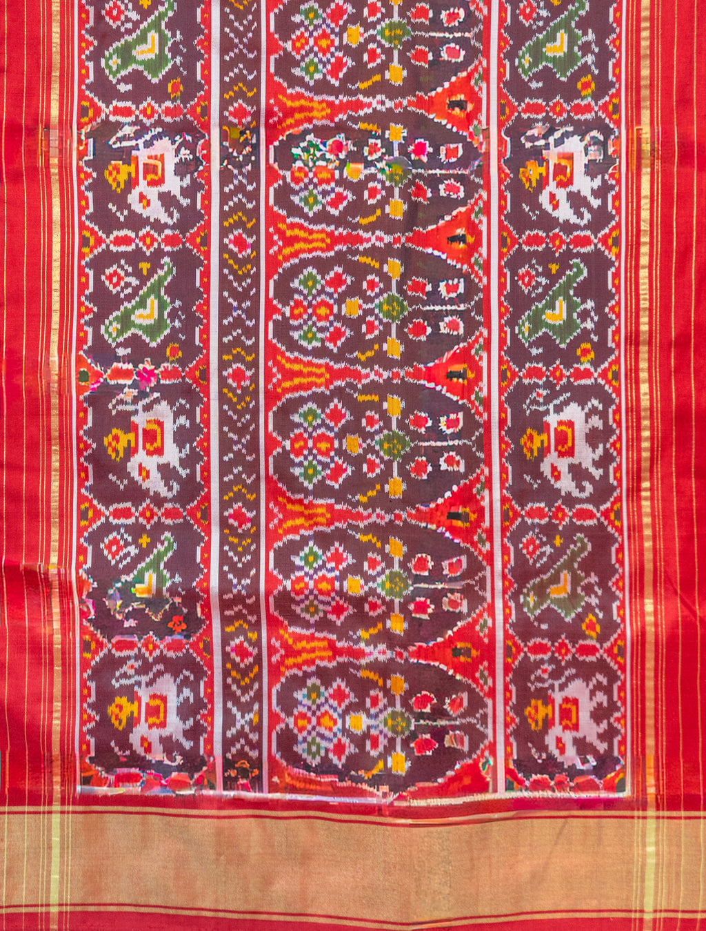 Pure Pochampally elephant Ikkat saree in Royal Blue