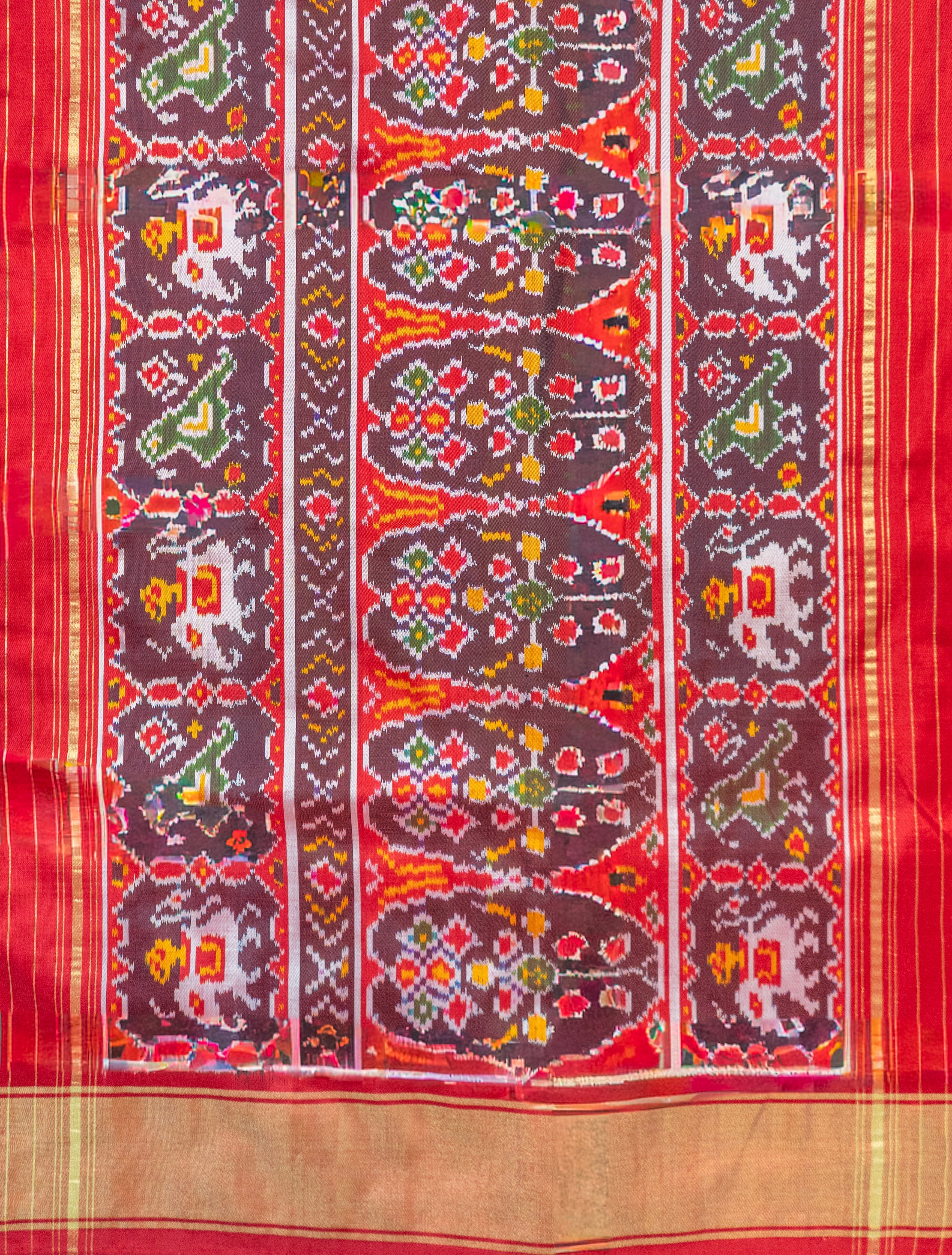 Pure Pochampally elephant Ikkat saree in Royal Blue