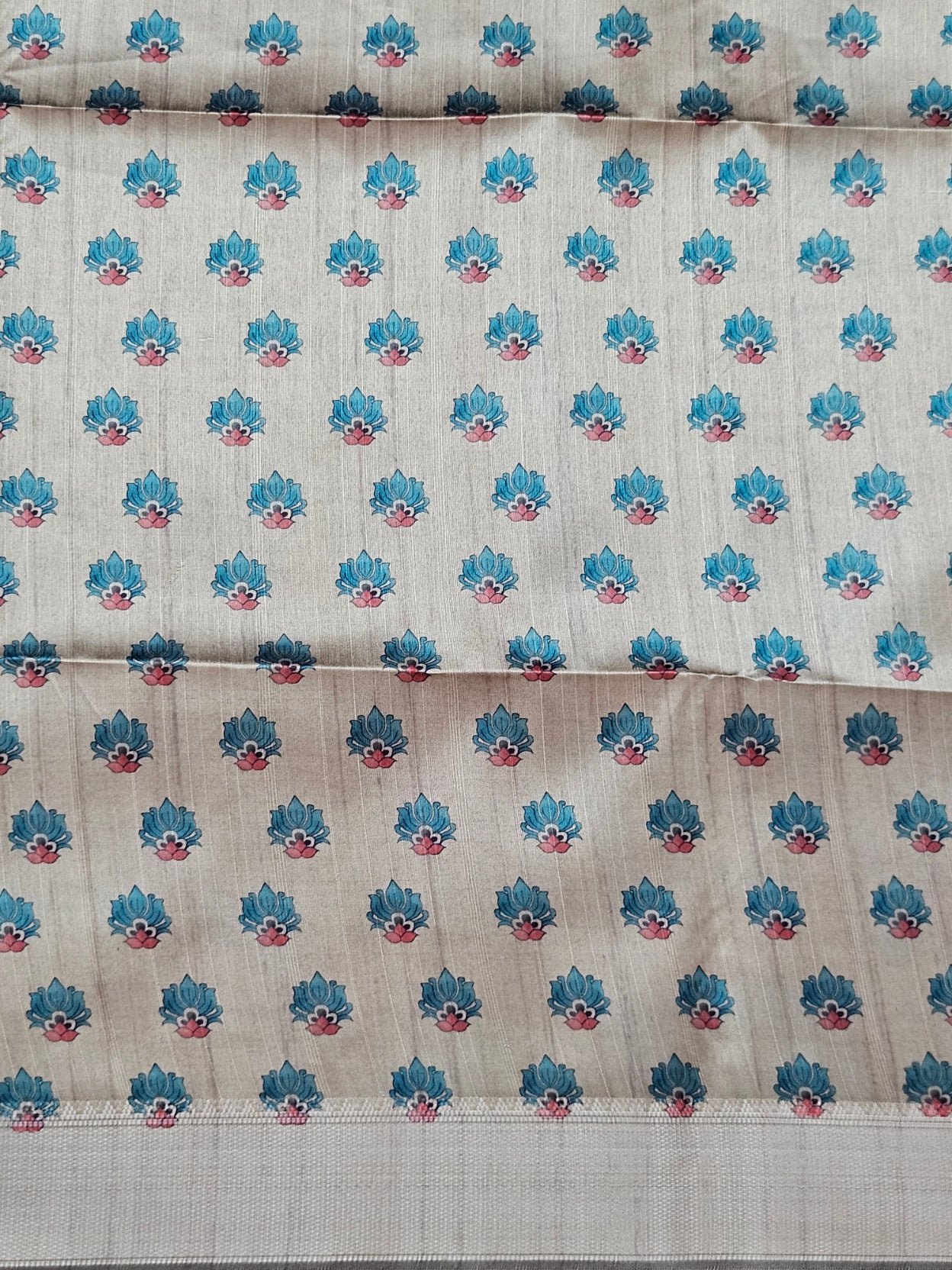 Kalamkari saree scenic print pallu