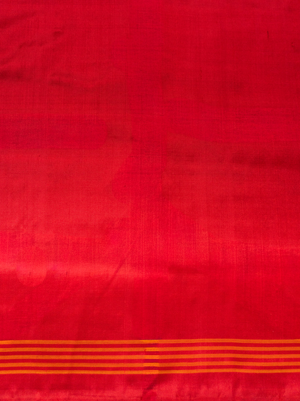 Pure Pochampally Silk Saree in Red & Mustard with Animal Ikat Weaving and Red Pallu