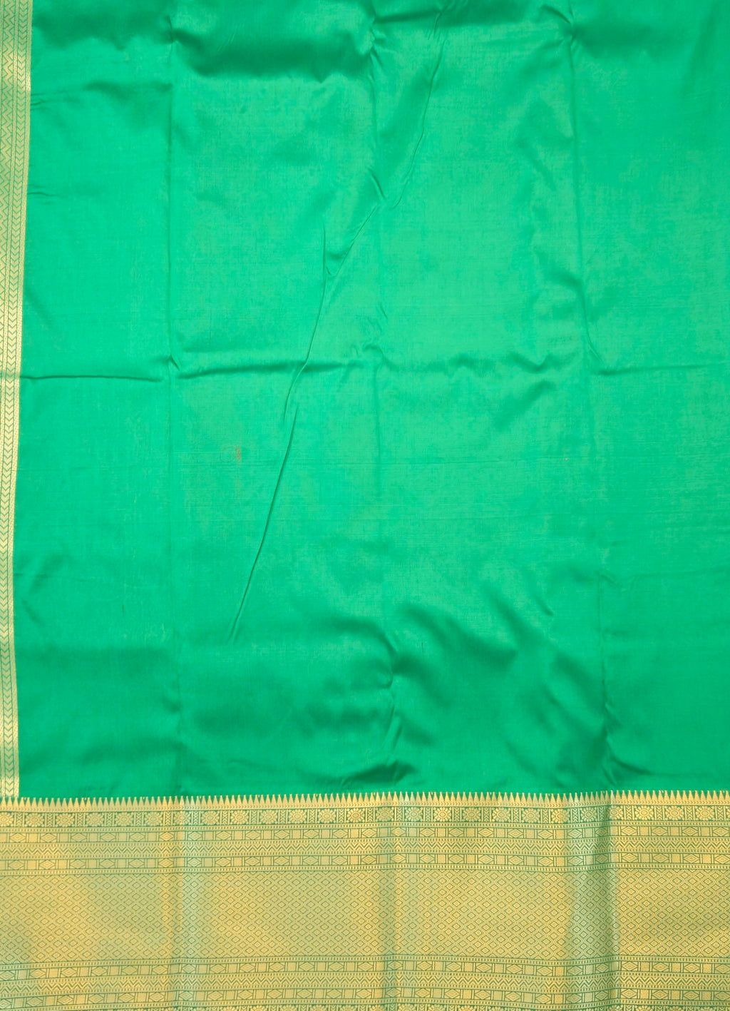 Kanchivaram golden line weaves saree in deep brown color with geometric weaves