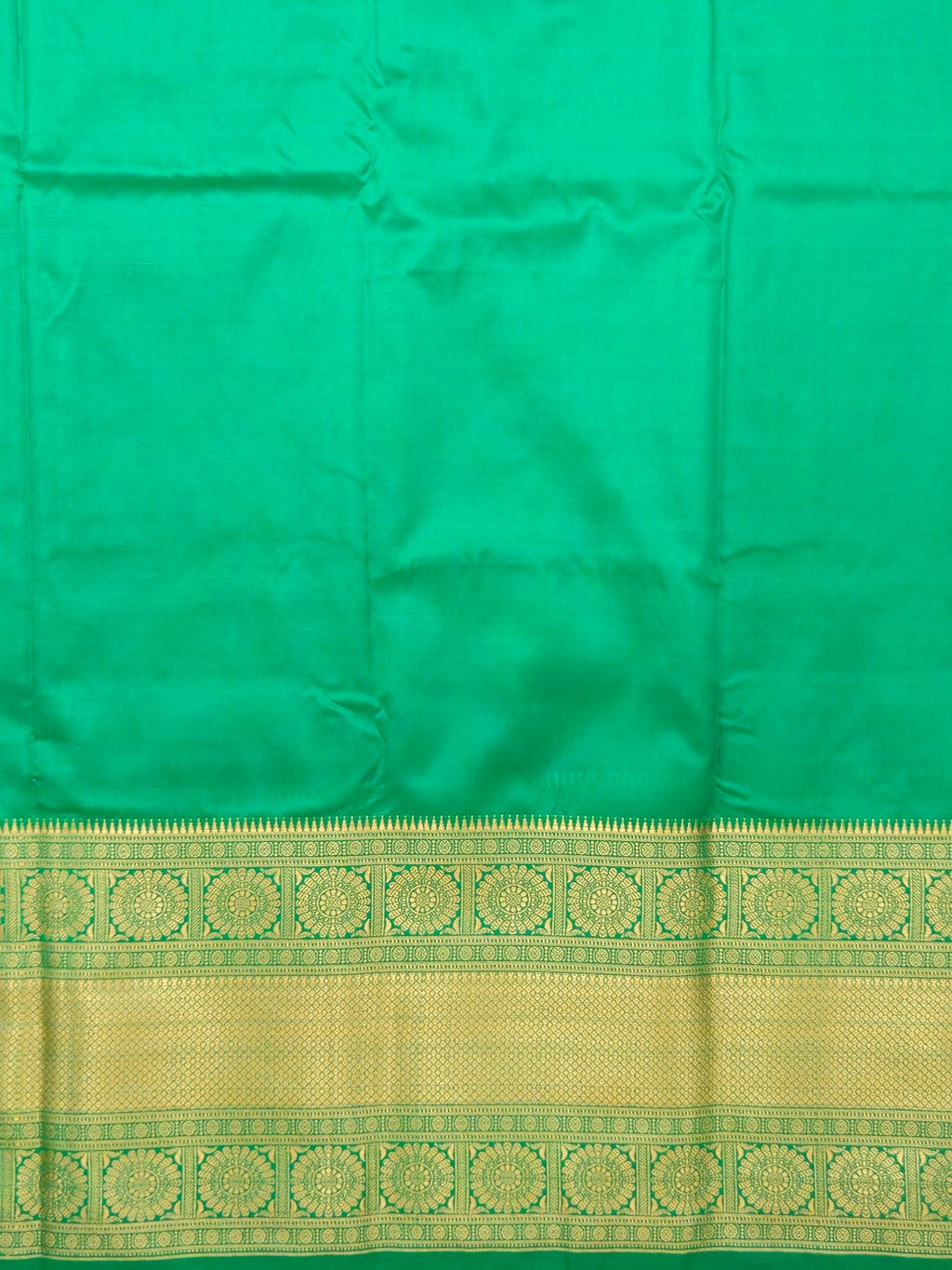Kanchivaram golden weave saree in brown color with geometric weaves