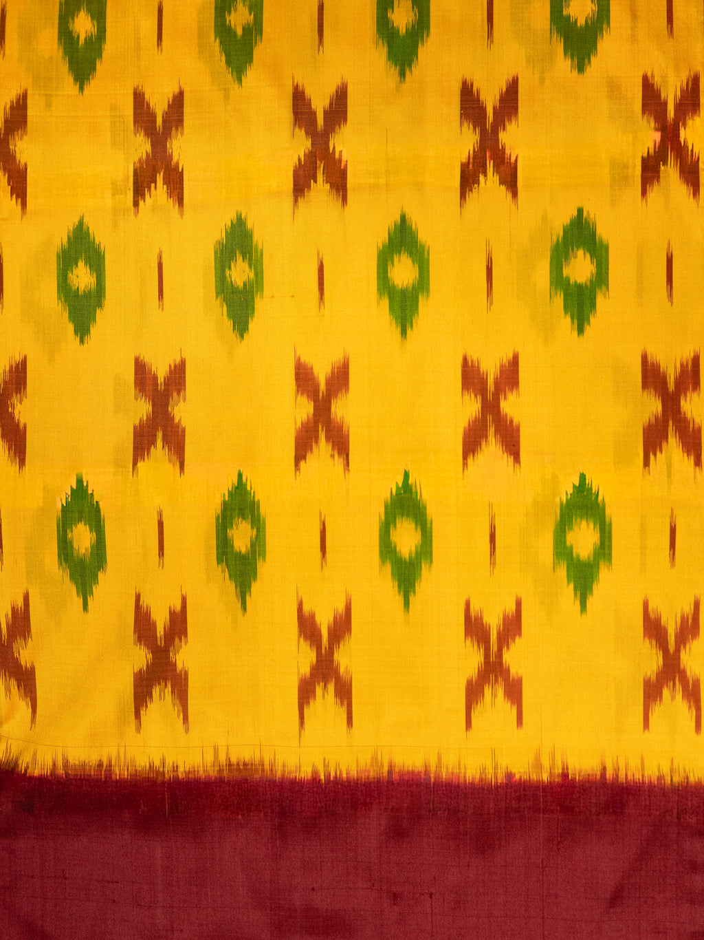 Pure Pochampally weaving silk saree in mustard without Blouse