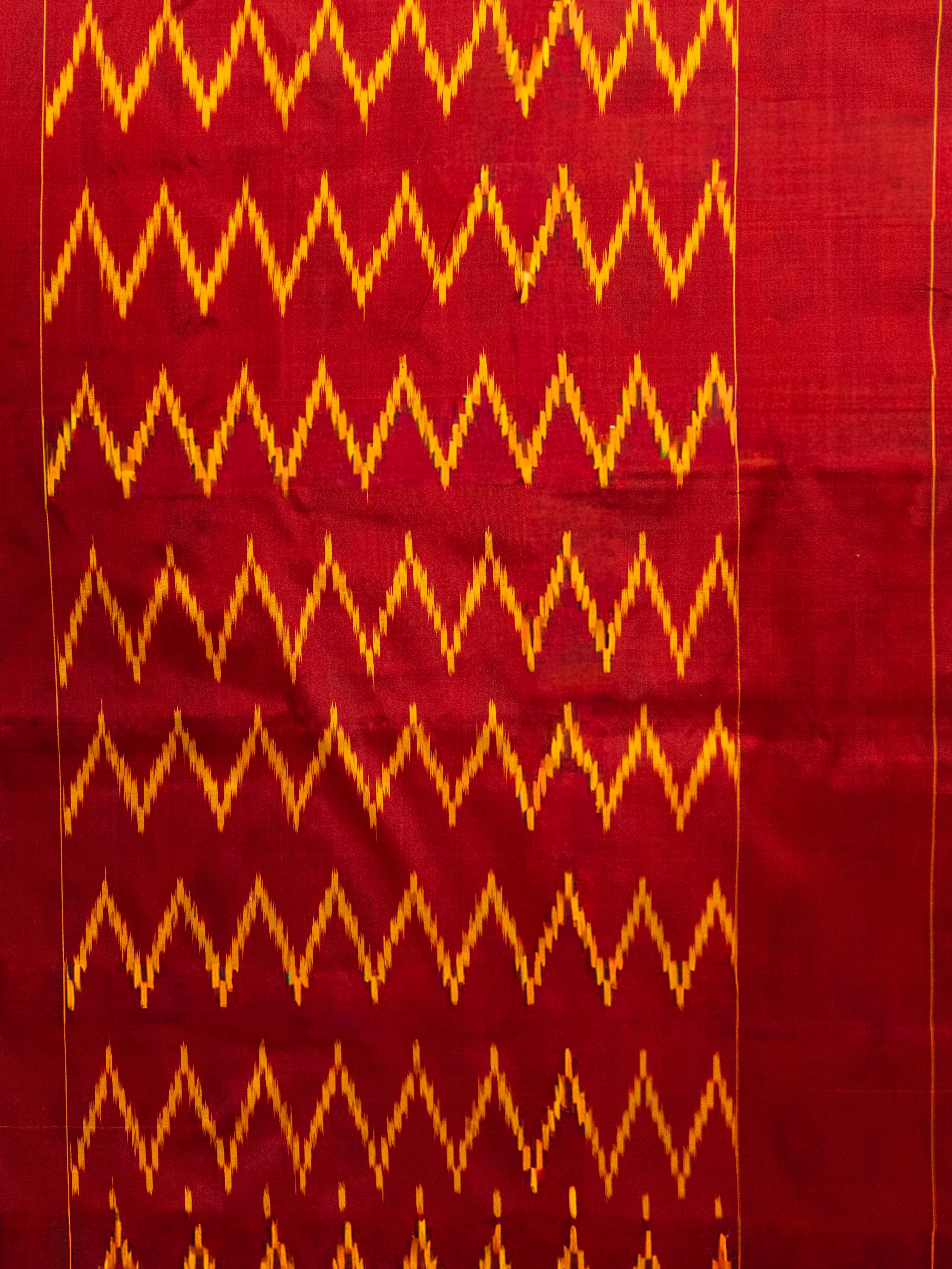 Pure Pochampally weaving silk saree in mustard without Blouse