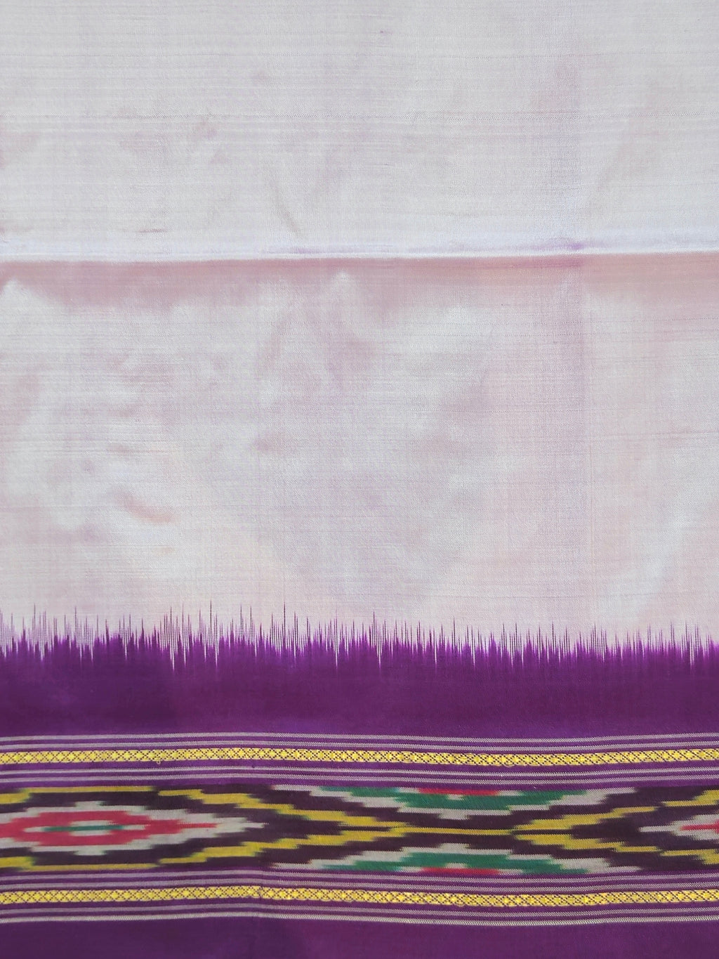 Pure Pochampally silk saree in Lavender colour with pallu without Blouse