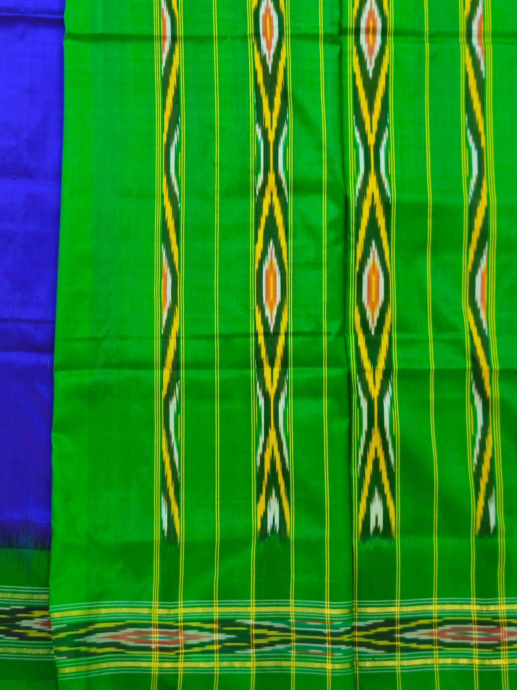 Pure Pochampally silk saree in blue without Blouse