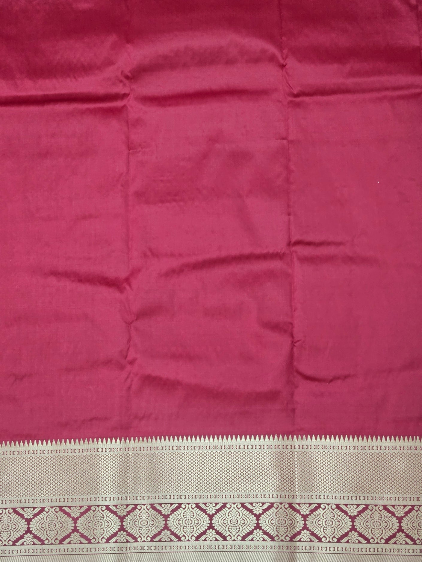 Kanchivaram silver line weaves saree in blue color with geometric weaves and contrast blouse