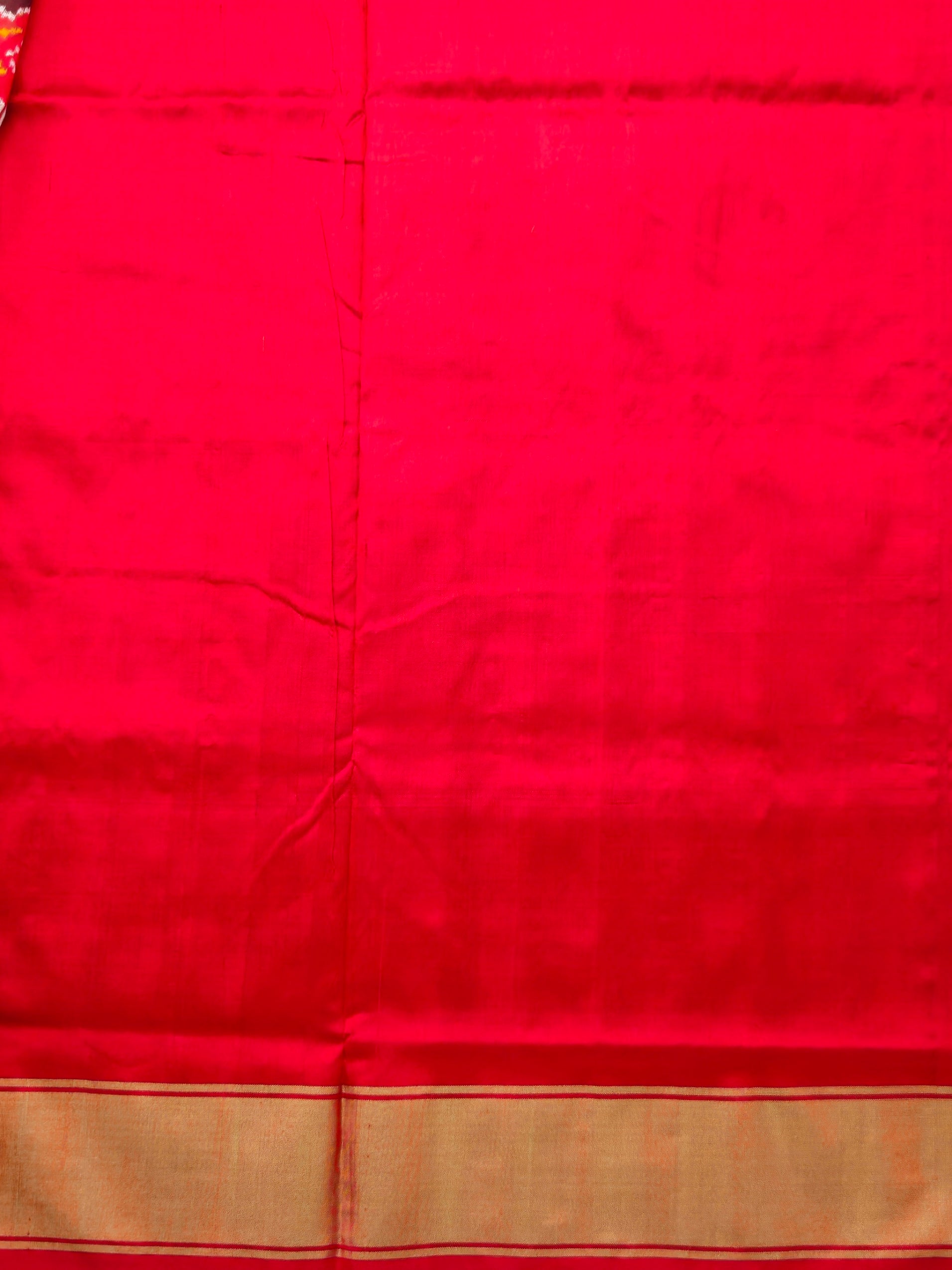 Pure Pochampally silk saree in Blue double ikkat with designer pallu and contrast Blouse