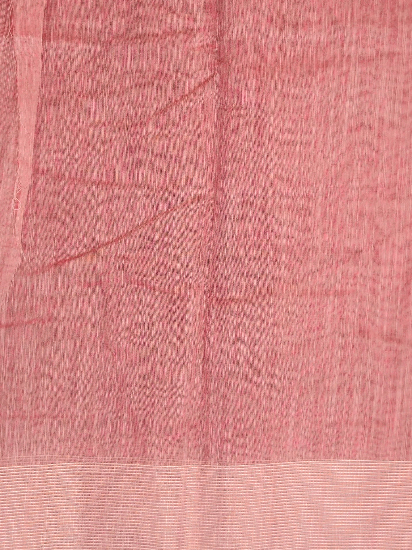 Kalamkari saree in pink with designer printed pallu and plain blouse