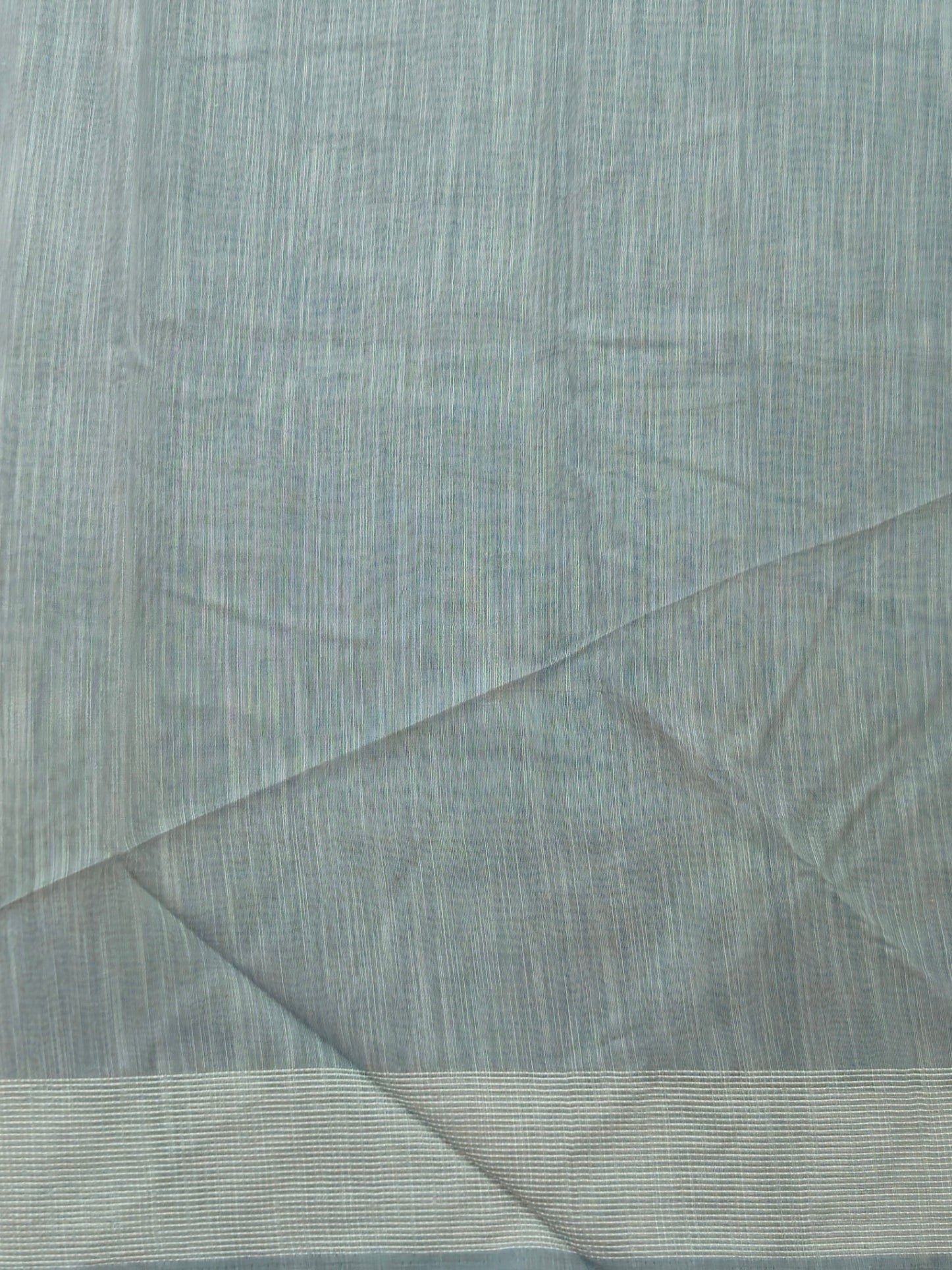 Kalamkari saree in Grey color with designer printed pallu and plain blouse