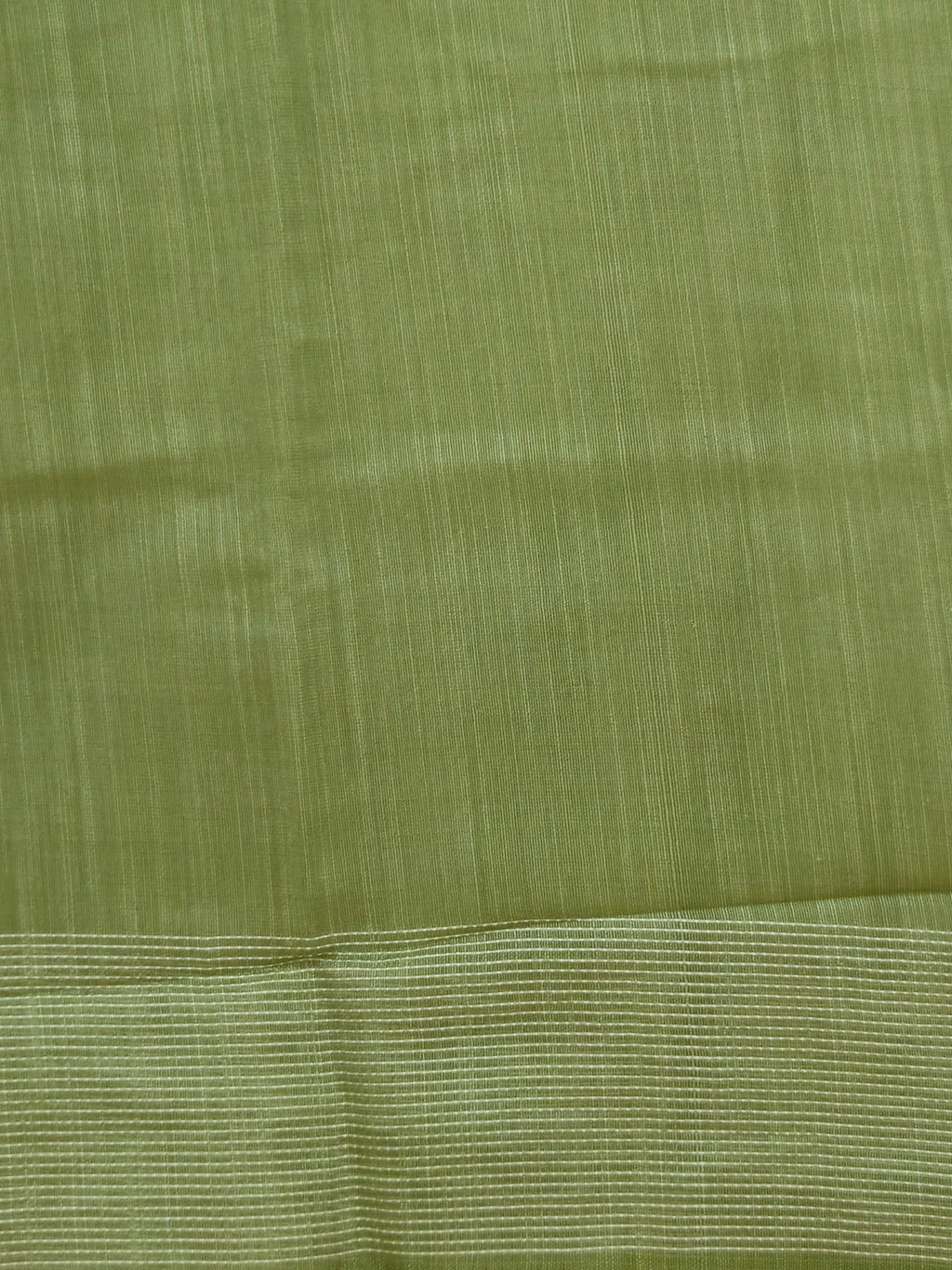 Kalamkari saree in olive green color designer print pallu and plain blouse