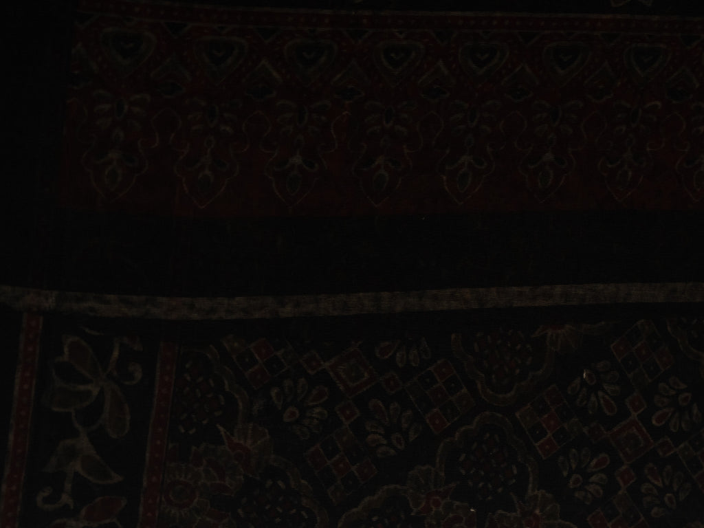 Kalamkari indo cotton saree