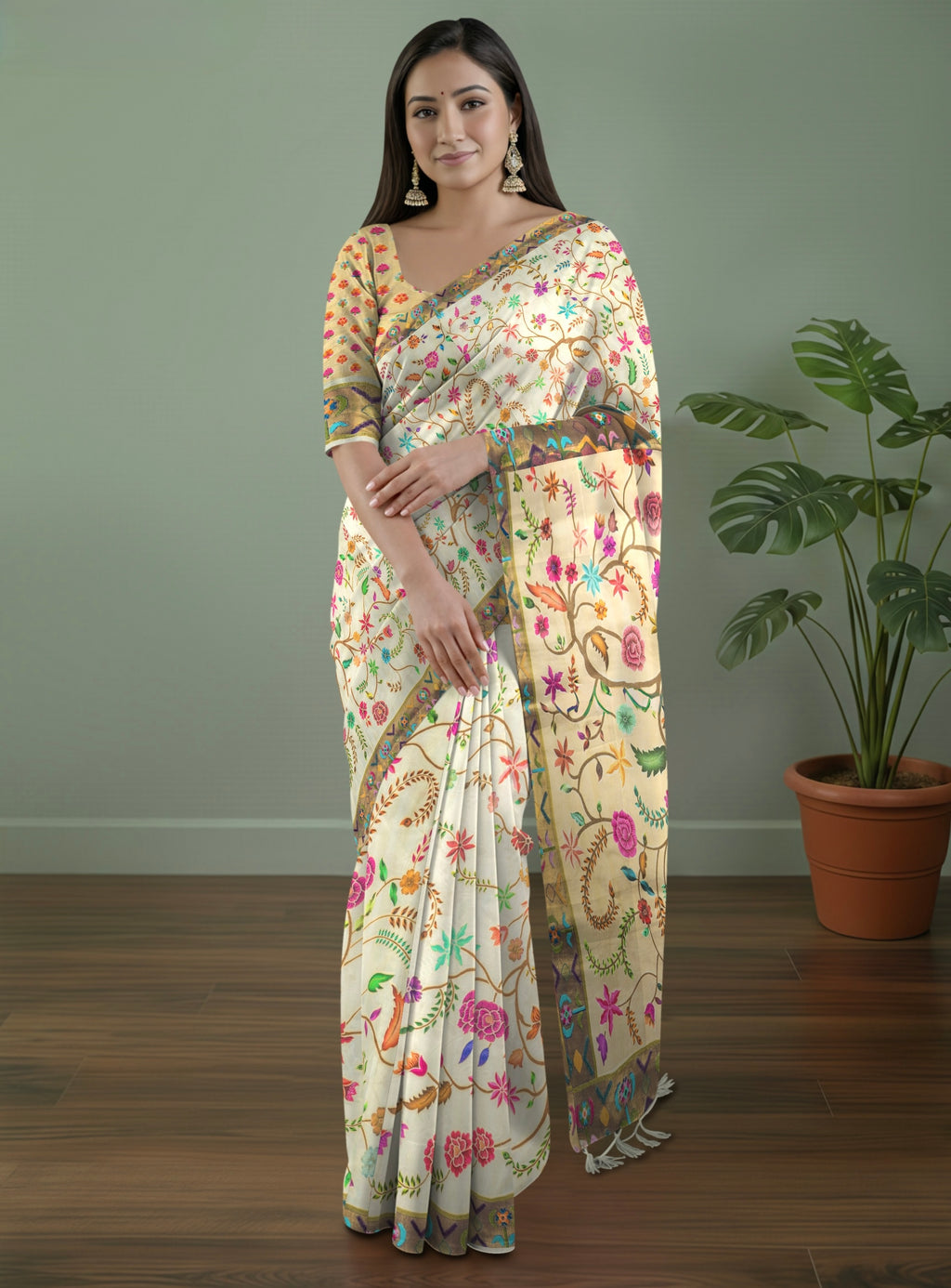 Pure Rajwada Silk Saree – Royal Heritage Weaving in Premium Silk
