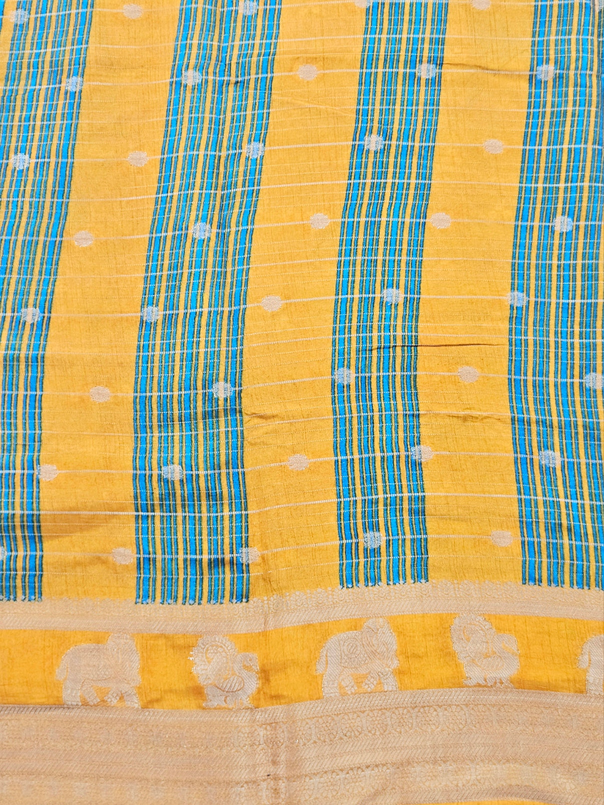 Pochampally orange Bandhani print silk saree