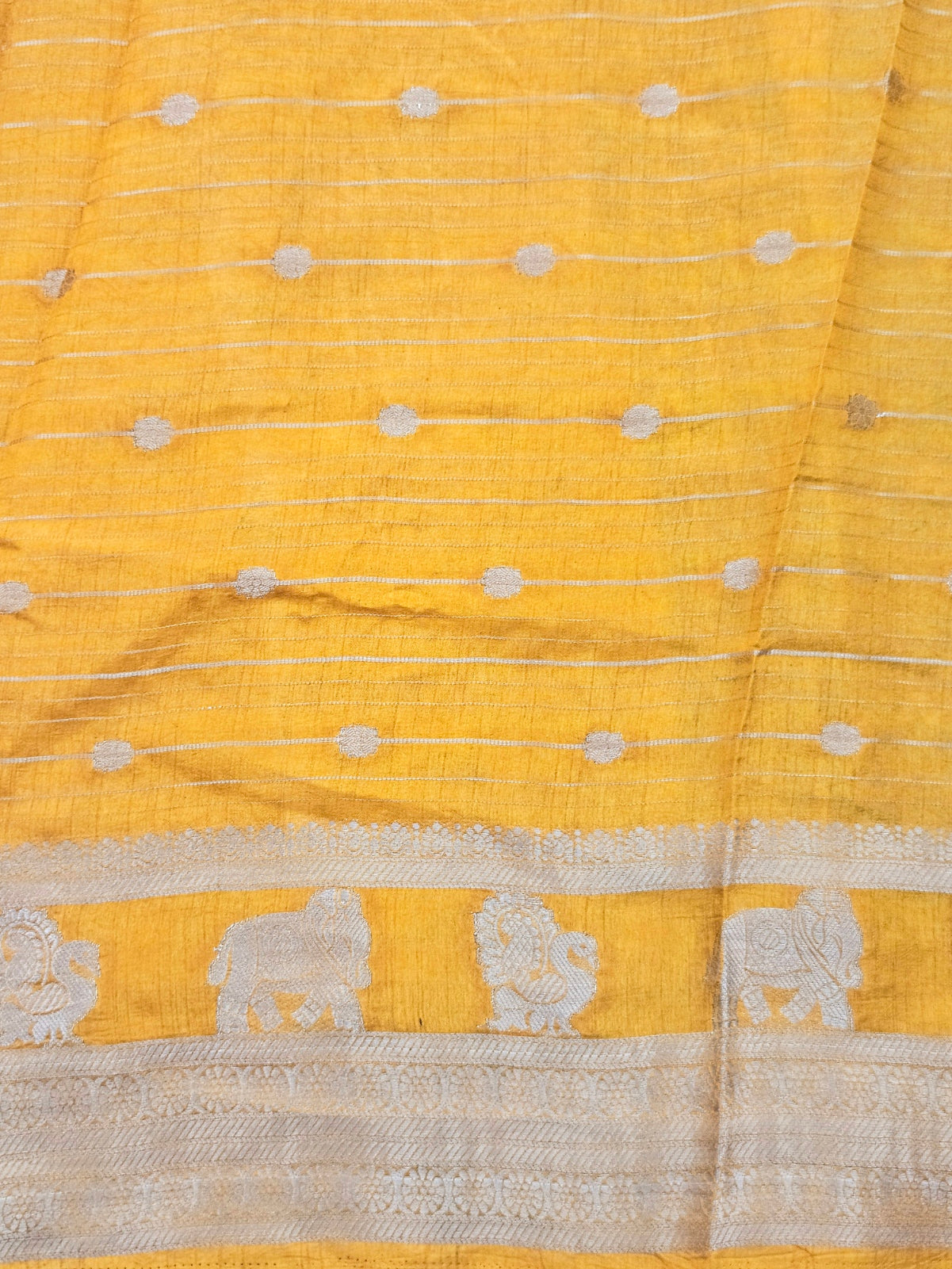 Pochampally orange Bandhani print silk saree