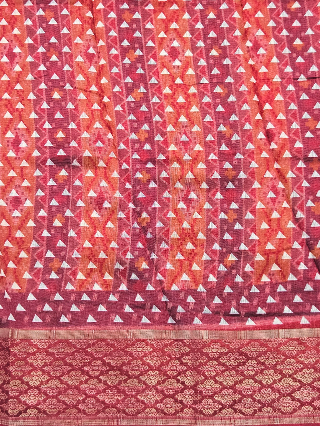 Pochampally Pichwai Blue Animal print silk saree with blouse