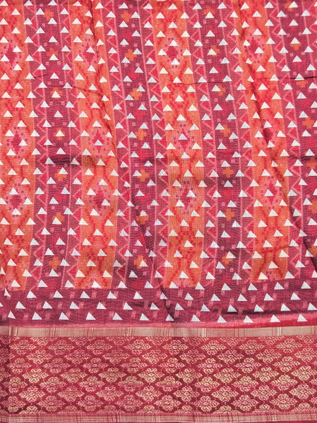 Pochampally Pichwai Blue Animal print silk saree with blouse