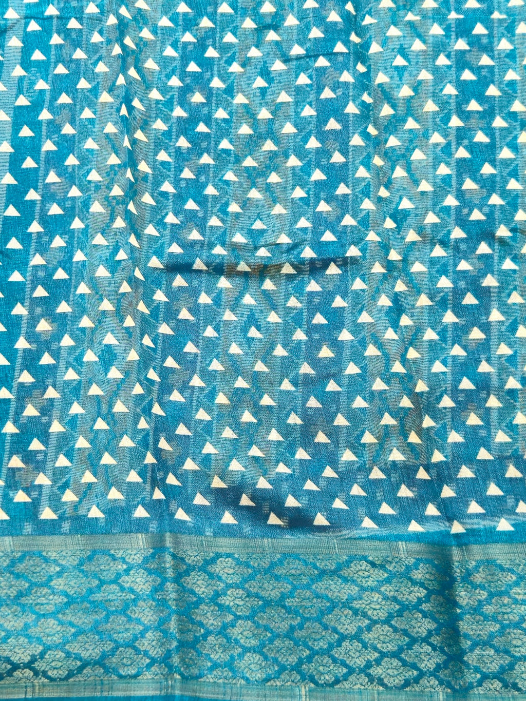 Pochampally Pichwai Brown Animal print silk saree with blouse