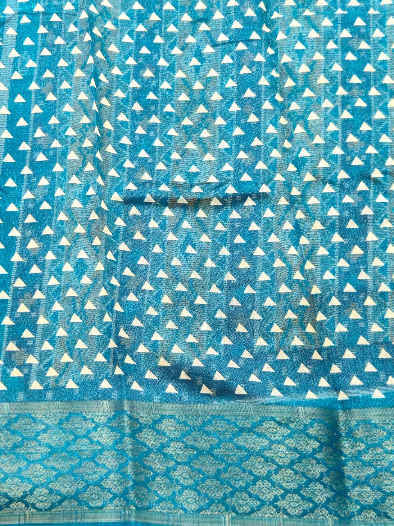 Pochampally Pichwai Brown Animal print silk saree with blouse