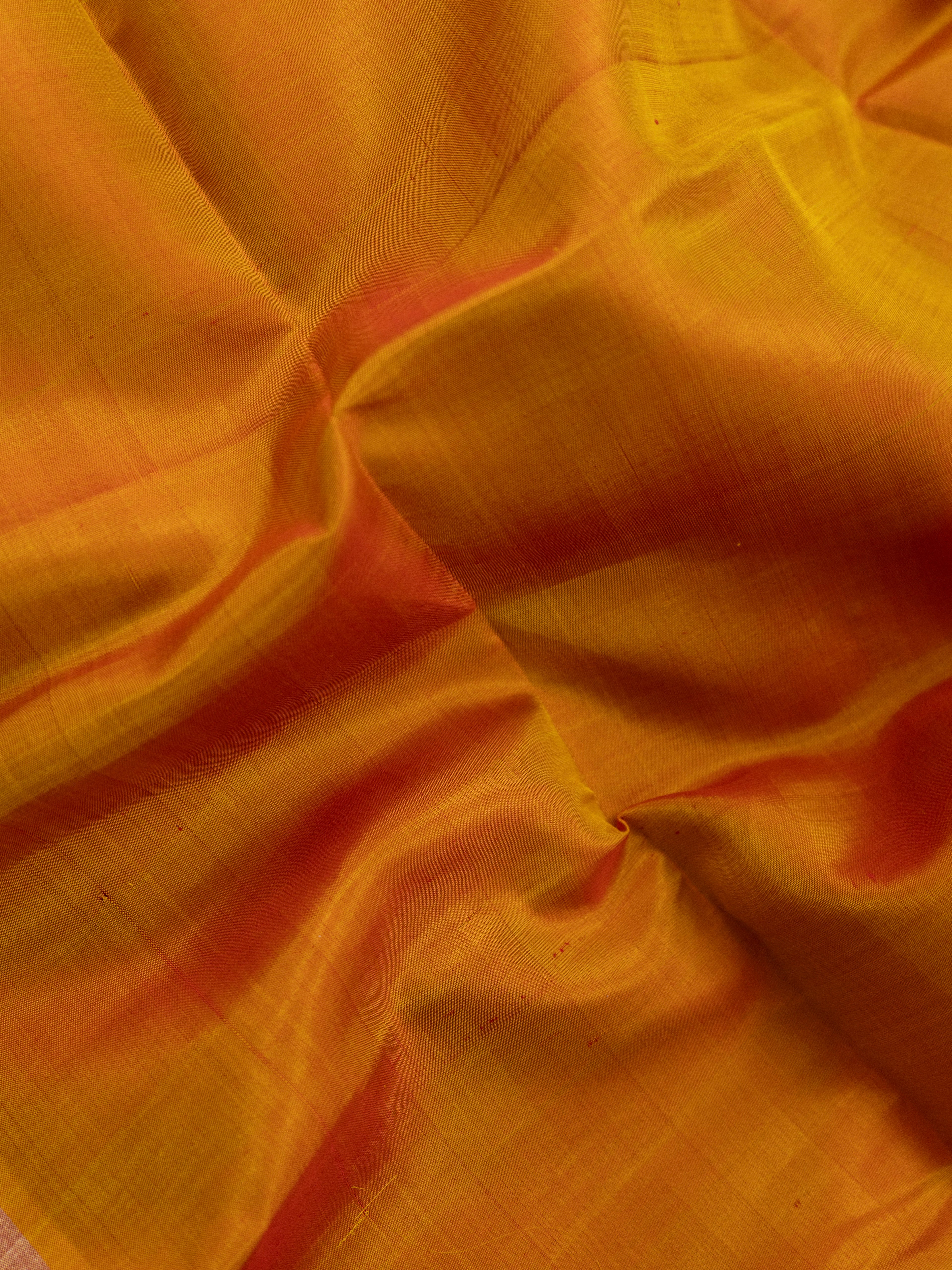 Pure Pochampally Silk Saree in Pink with Geometric Ikat Weaving & Contrast Orange Ikat Pallu
