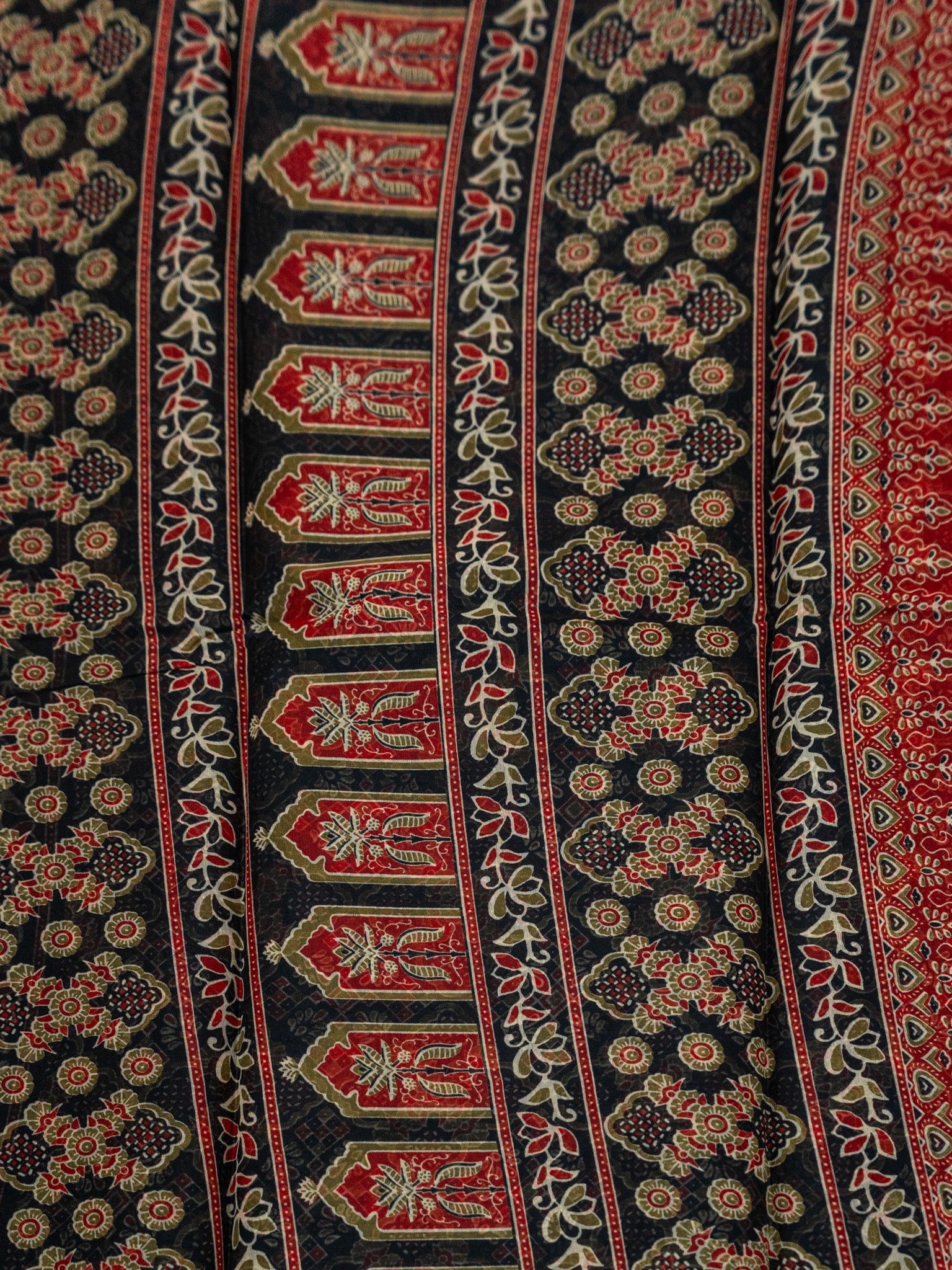 Kalamkari indo cotton saree