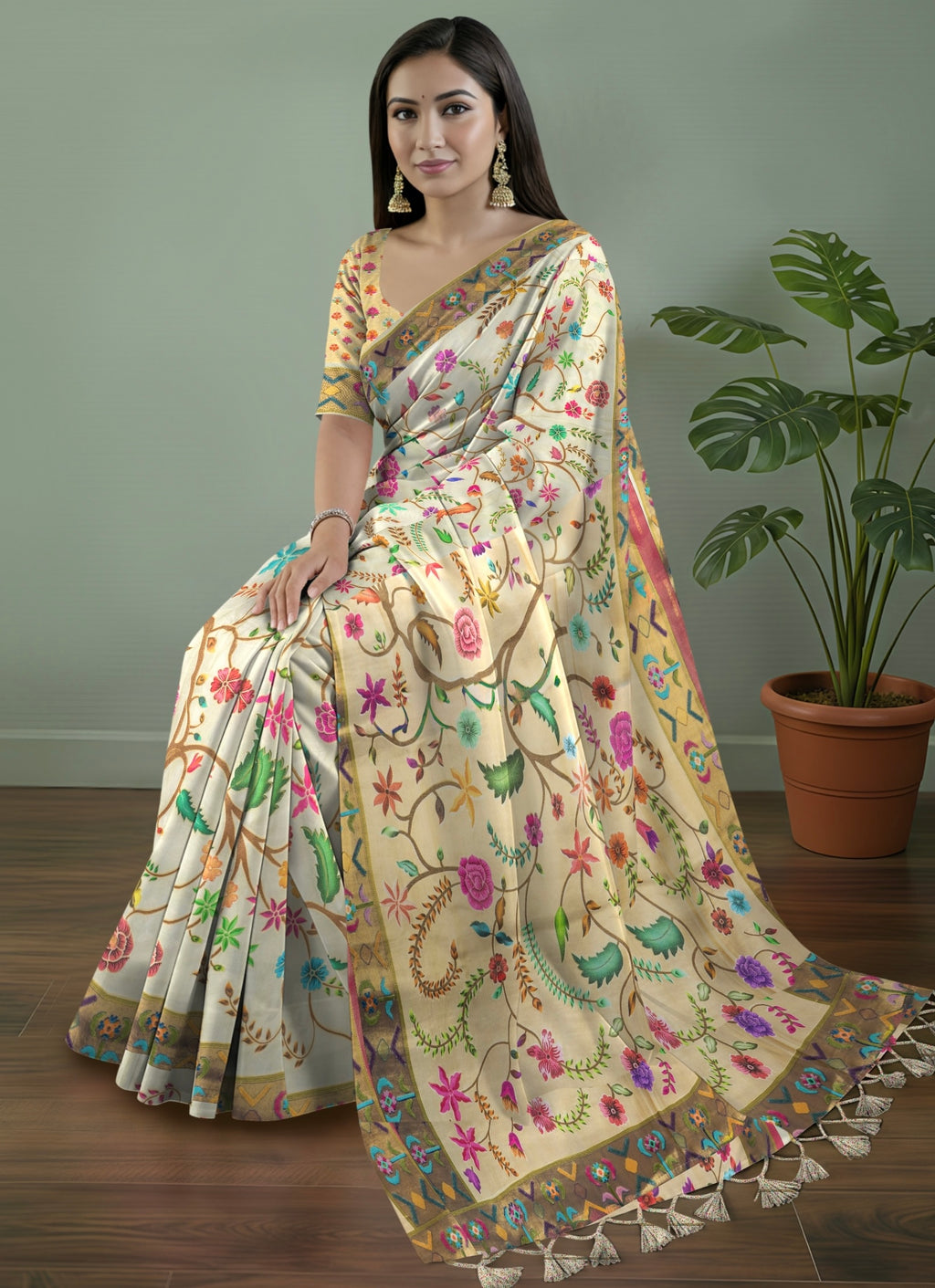 Pure Rajwada Silk Saree – Royal Heritage Weaving in Premium Silk