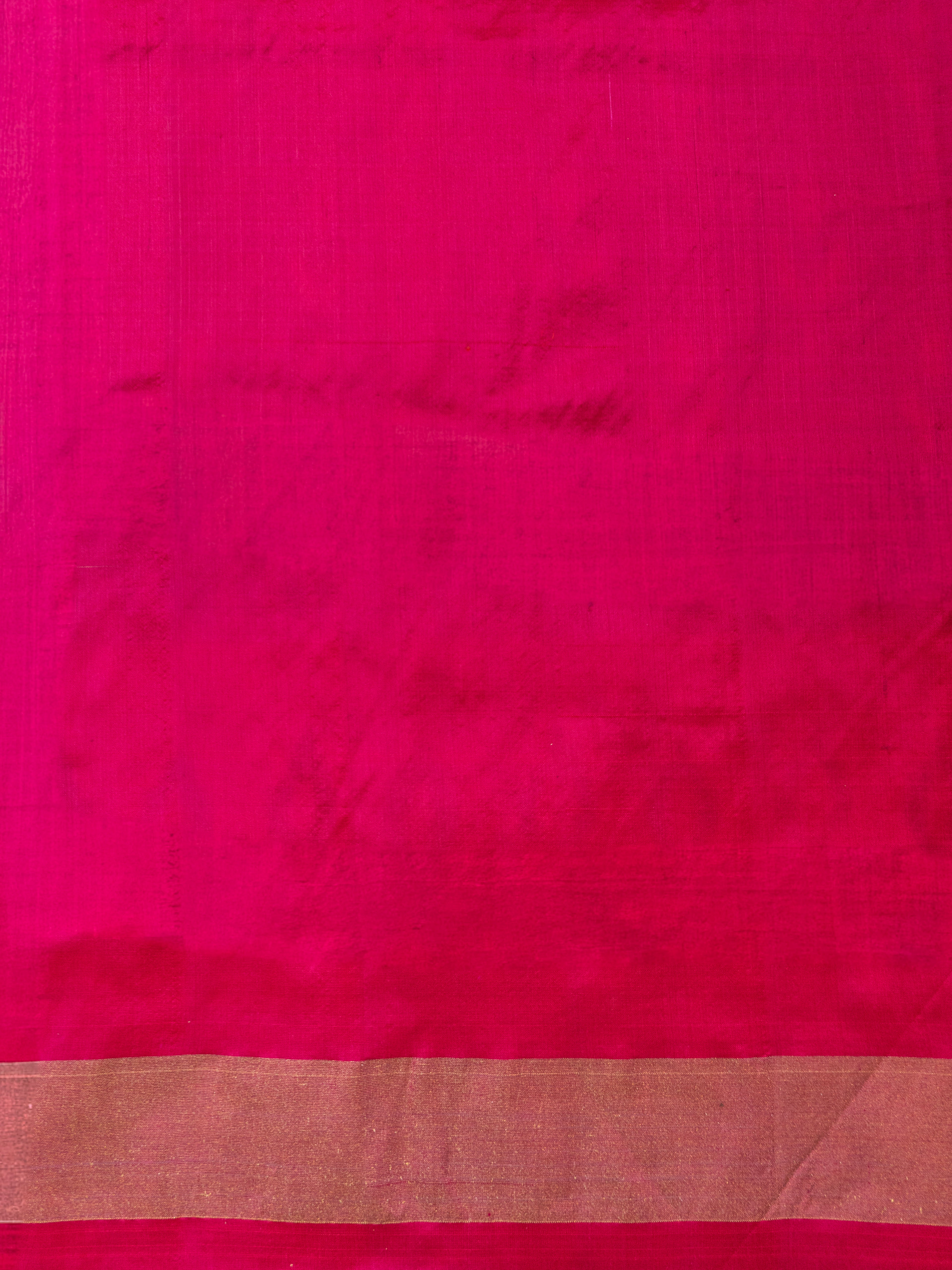 Pure Pochampally Double Ikat Silk Saree in Green with Pink Zari & Ikkat Border