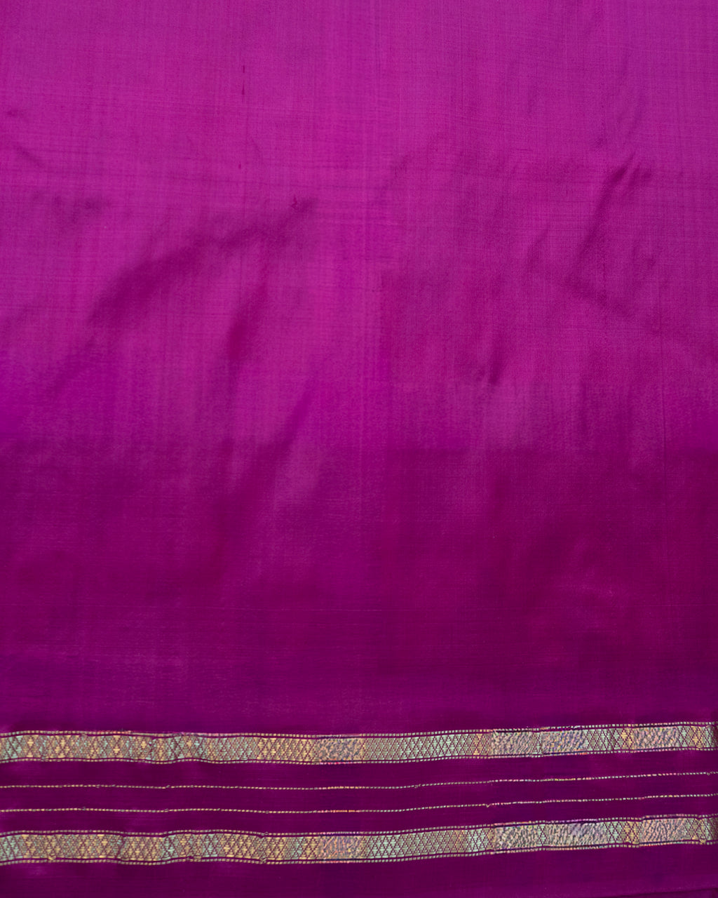 Pure Pochampally Double Ikat Silk Saree in Pink with Ikat Pallu, Golden Zari & Plain Blouse