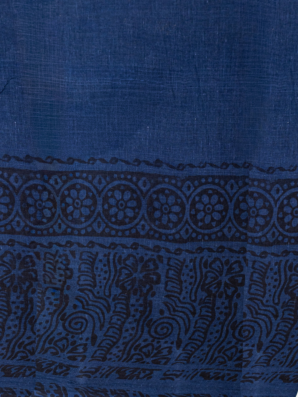 Kalamkari Floral Print Saree with Contrast Kalamkari Pallu & Border