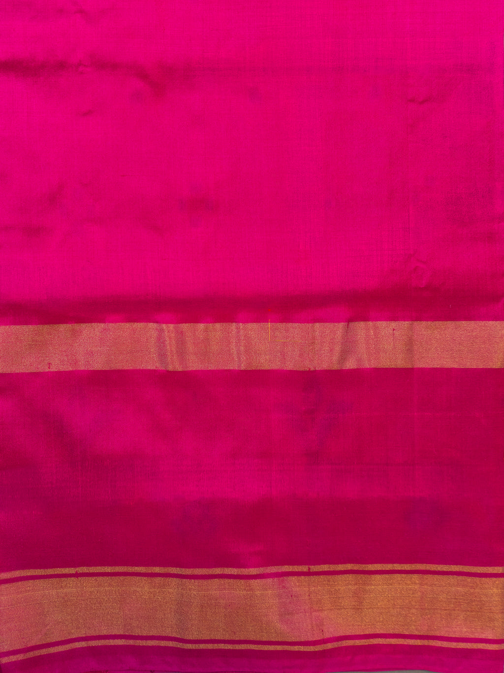 Premium Pure Pochampally Double Ikat Silk Saree in Deep Pink with All-Over Ikat & Zari
