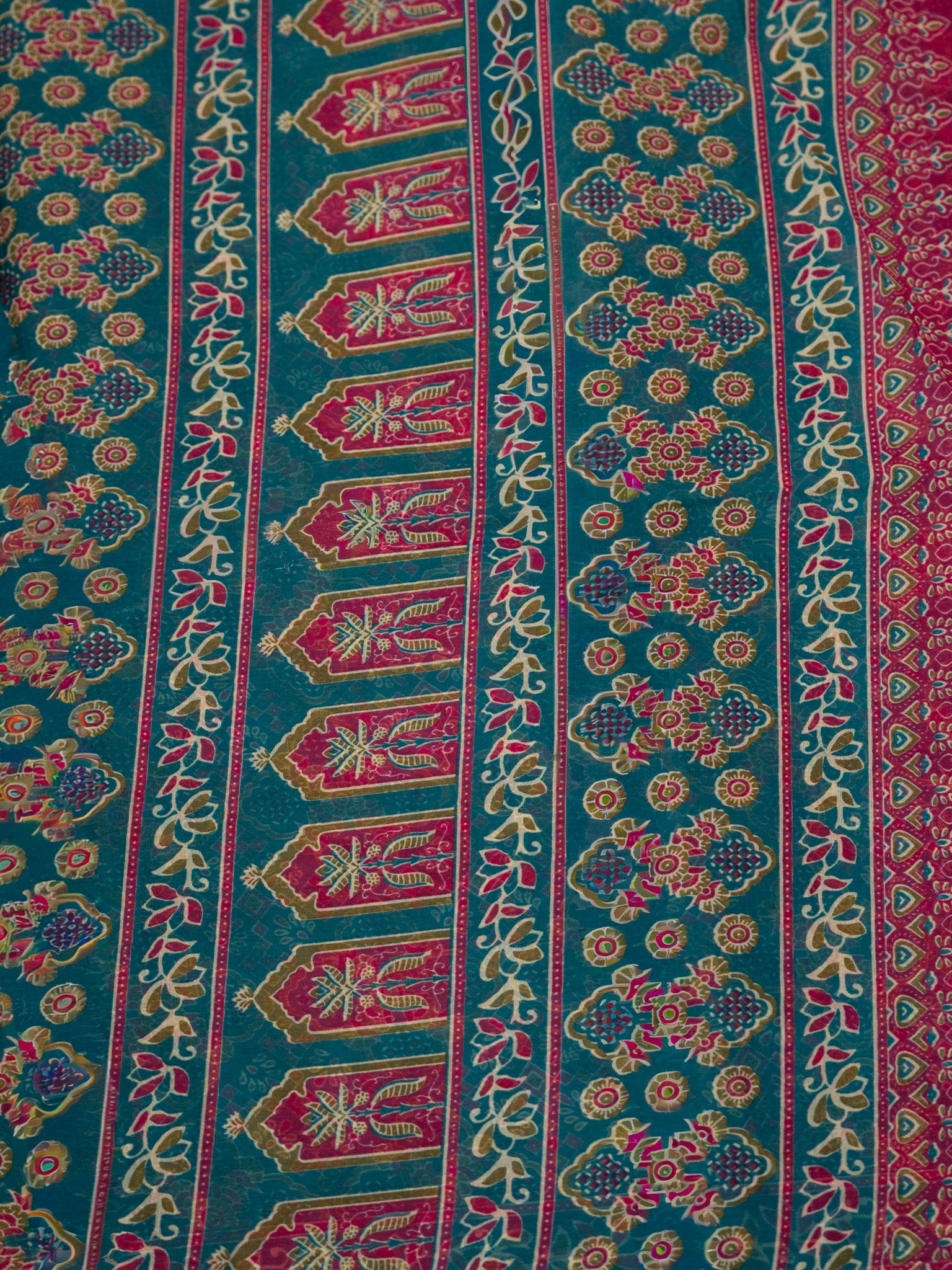 Kalamkari indo cotton saree