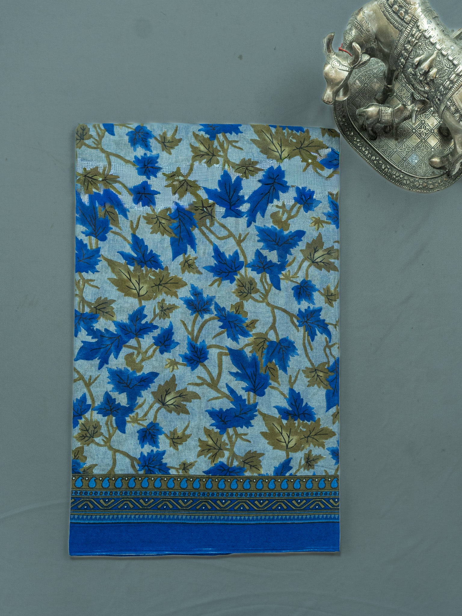 Pure Cotton Kalamkari Floral Design Saree – Traditional Handcrafted Elegance
