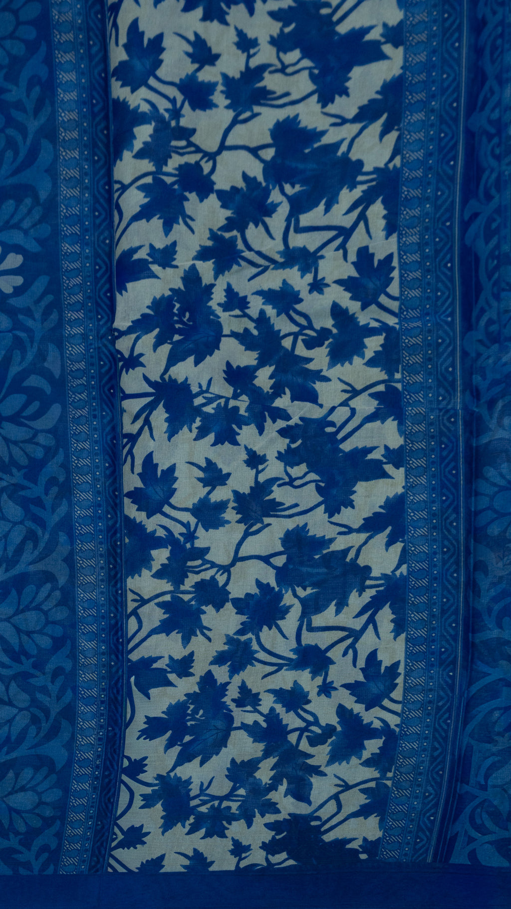 Pure Cotton Kalamkari Floral Design Saree – Traditional Handcrafted Elegance