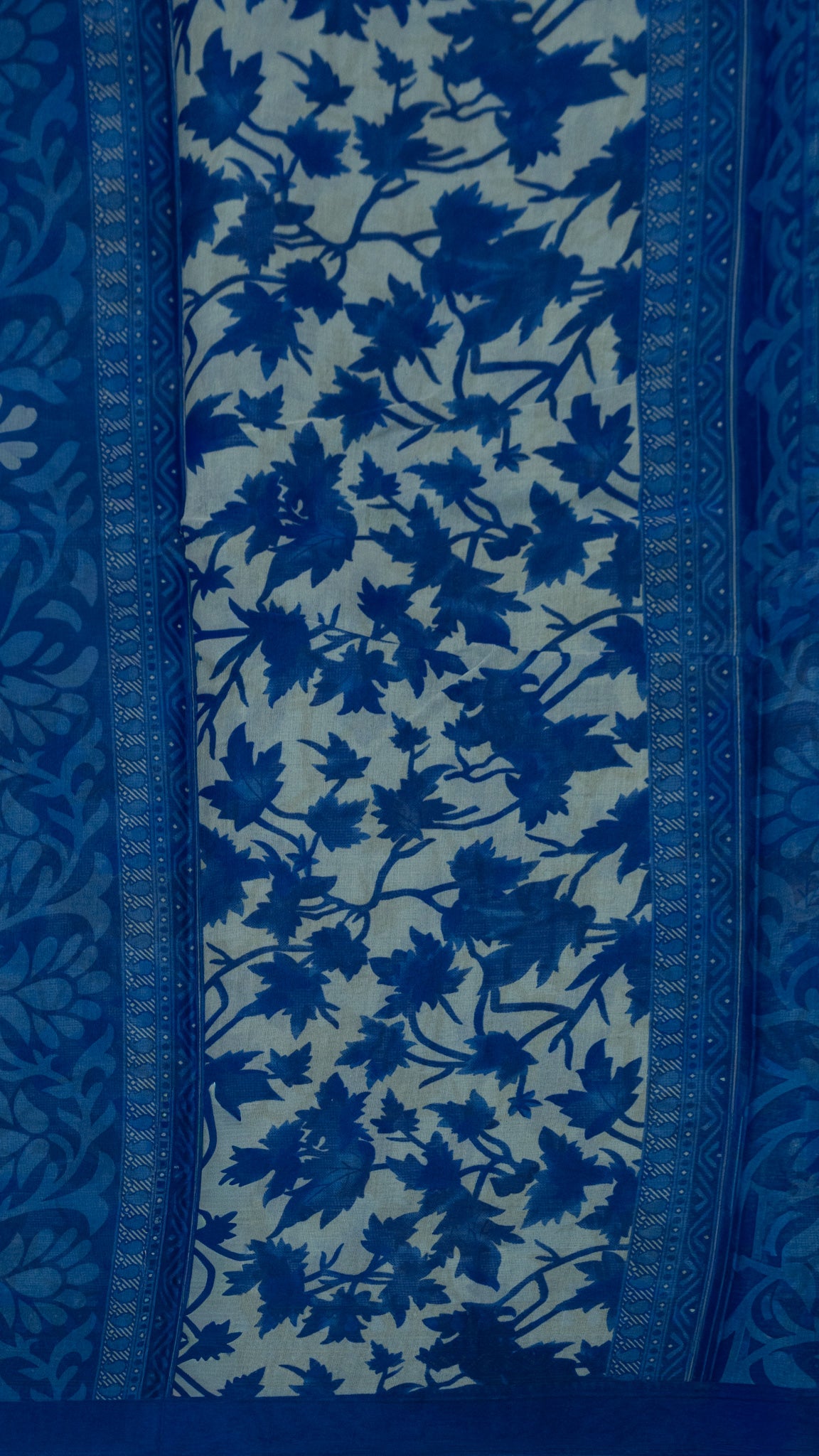 Pure Cotton Kalamkari Floral Design Saree – Traditional Handcrafted Elegance