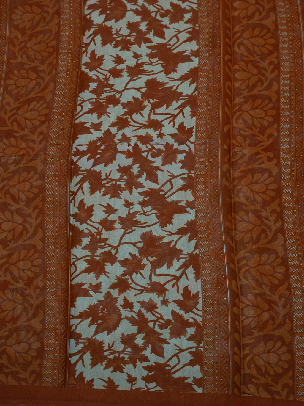 Pure Cotton Kalamkari Floral Design Saree – Traditional Handcrafted Elegance