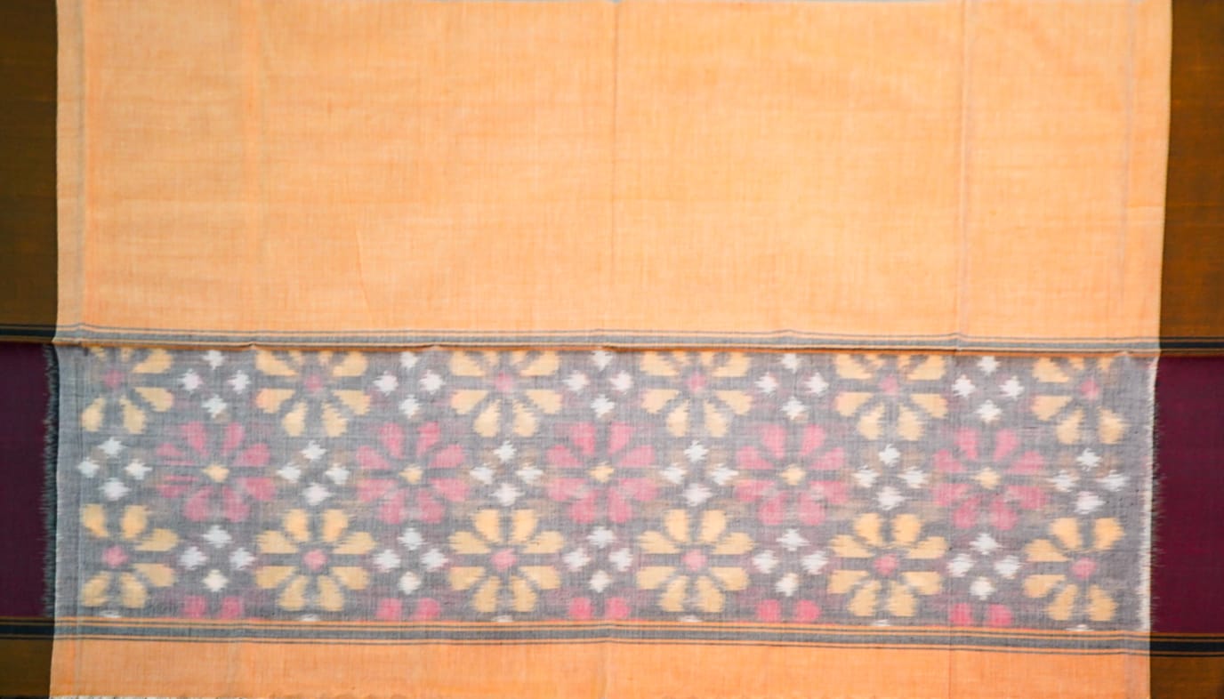 Pure handloom pochampally soft sico silk dress material (Unstitched)