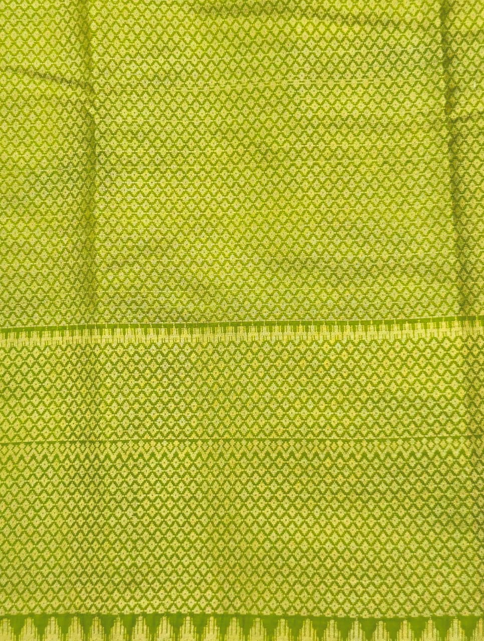 Chocolaty Pochampally weaving silk saree with designer pallu and blouse